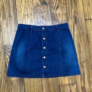 Celebrity Pink Dark Blue Button-Up  Skirt